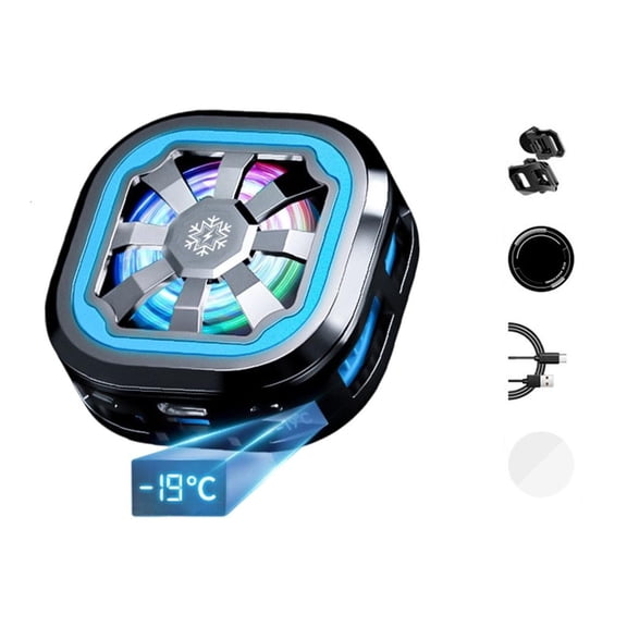 Yammee Magnetic Heat Sink with Clip & Temperature Display Low Noise Cooling System
