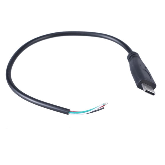 Yammee Male USB C to 4Pin Pigtail Power Cord Cable Wire for LED Light Speaker Fan