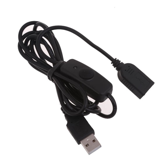 Yammee Male to Female Adapter Cable with On Off Button USB Extension Wire Power Cord
