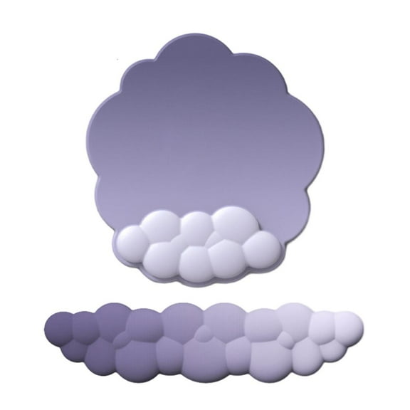 Yammee Mousepad Ergonomic Memory Foam Keyboard Wrist Rest Cute Cloud Mouse Pad PU Soft