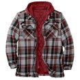 thumbnail image 1 of Yammee Men's Plaid Flannel Shirt Coat Quilted with Polyfill Insulated, 1 of 5