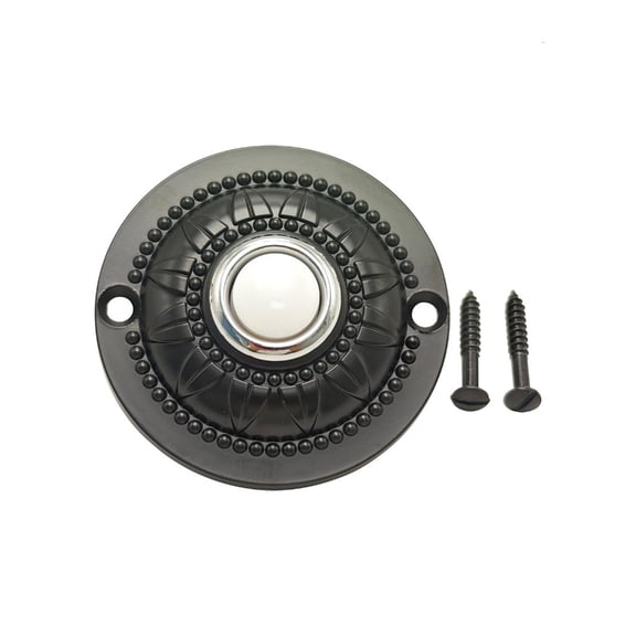 Yammee Metal Doorbell Button Built In Light Easy Mounting Screws Included Retro Look