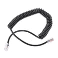 thumbnail image 1 of Yammee Mic Extension Cable 8Pin RJ45 to RI45 Black Cord for ICOM HM-98 HM-133 HM-133V HM-133S Walkie Talkie Radio, 1 of 7