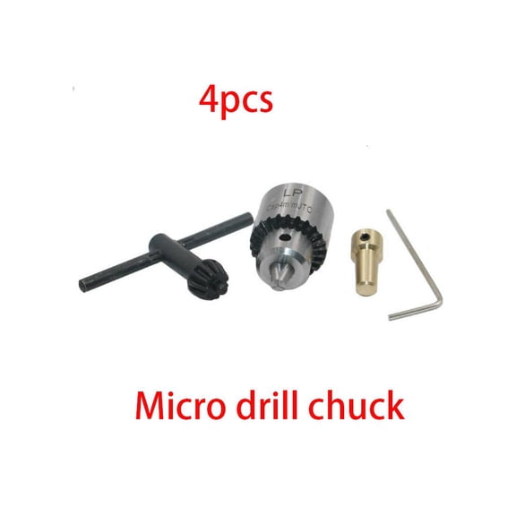 Yammee Micro Drill Chucks Motor Jaw Clamping 0.3-4mm Cone Mounted Spindle 3.17mm Shaft