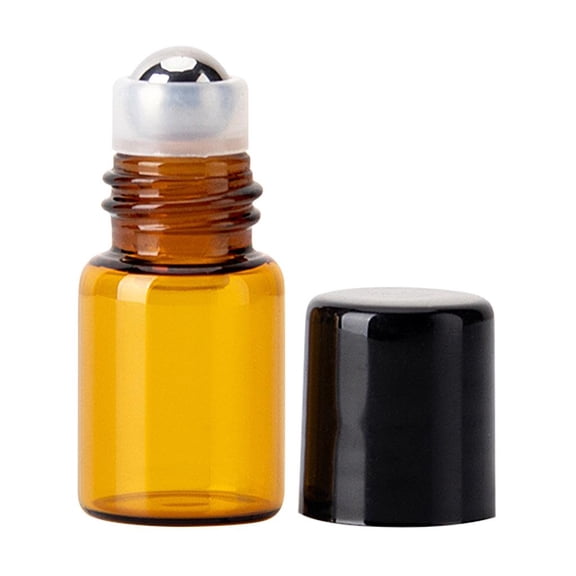 Yammee Mini Empty Glass Rolling Ball Bottle Essential Oil Perfume Liquid Container Refi