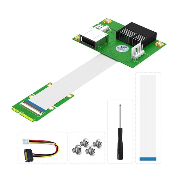 Yammee Mini PCIE to PCIE 1X Conversion Cable Horizontal/Vertical Connection User Friend