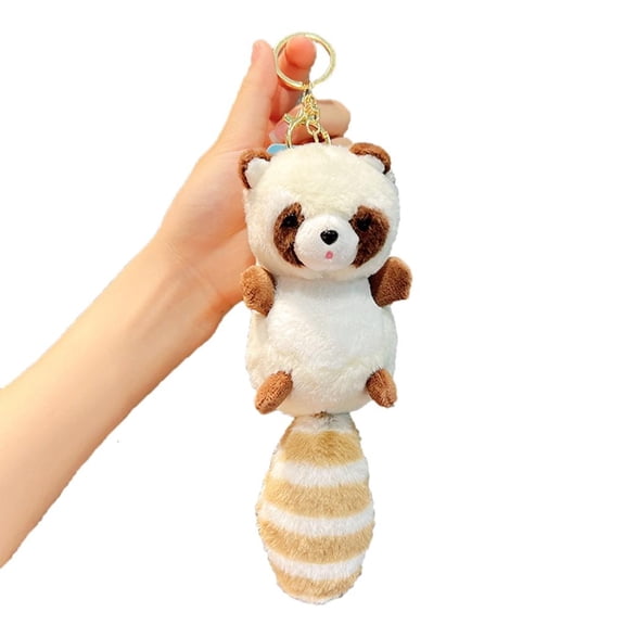 Yammee Mini Plush Raccoon Charm Keychains Cute Y2K Pendant Fashion Jewelry for Women