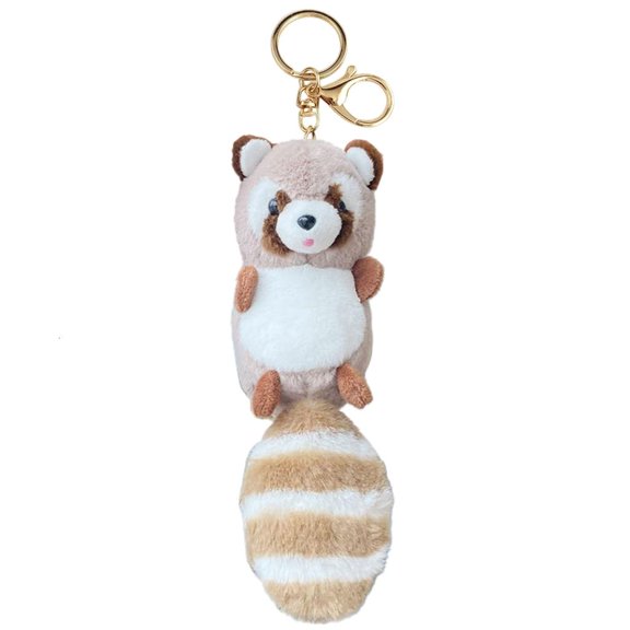 Yammee Mini Plush Raccoon Charm Keychains Cute Y2K Pendant Fashion Jewelry for Women