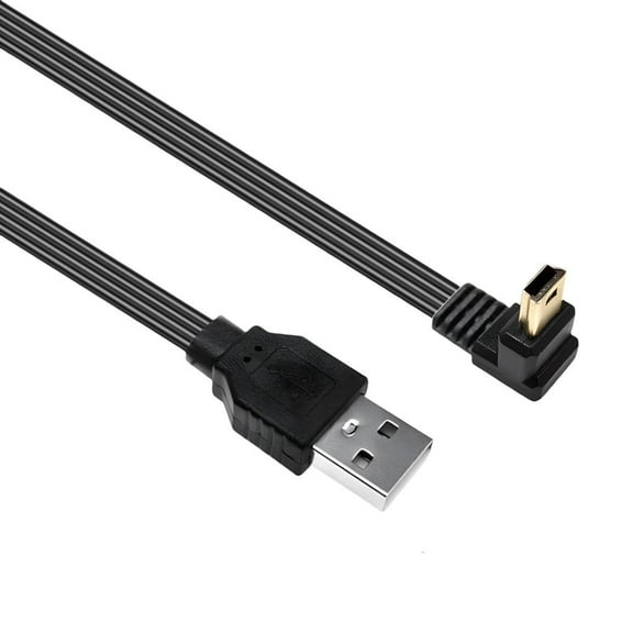 Yammee 90 Degree Right Angle USB 2.0 To Mini USB Data Cable For Smartphones And Tablets