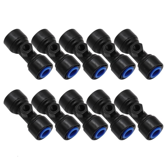Yammee Misting Nozzles Tees for 0.65cm 1/4 Inch Slip Lock Mistering Nozzles Thread Misting Nozzle Tees for Outdoor Cooling System