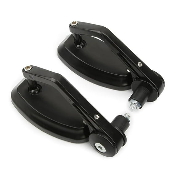 Yammee Motorcycles Handlebar End Adjustable Rearview Mirror Reflector Convex Mirror For 7/8" 22mm Bar End Electric Vehicle 2pcs