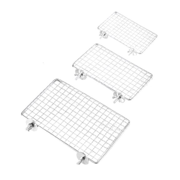 Yammee Multi Functional Stainless Steel Bird Perch Set Training Platform Removable Accessories Included