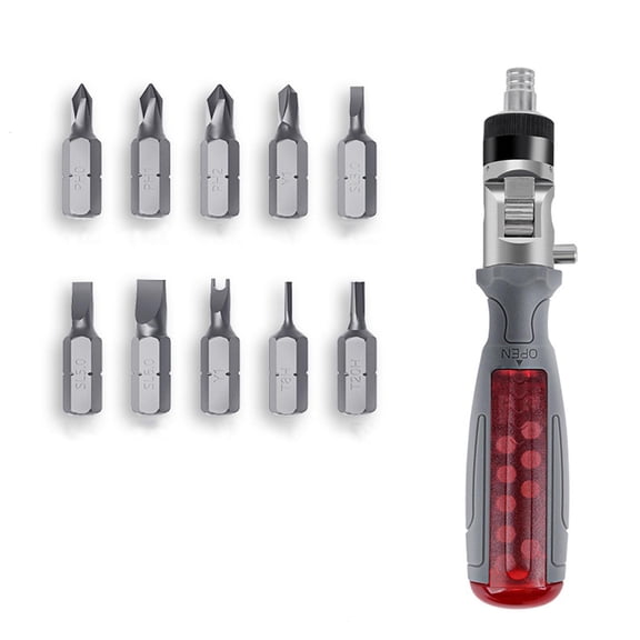 Yammee Multi-angle Foldable Ratchet Screwdriver Set 180 Rotating Screwdriver Labor-Save