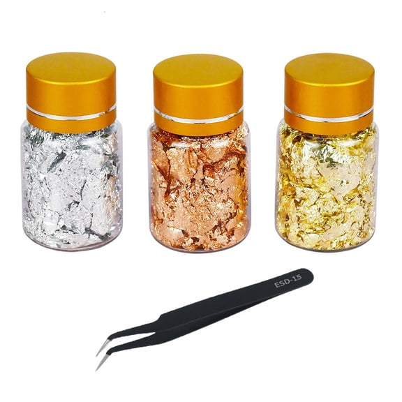 Yammee Multi-purpose Gold Leaf Flake Jewelry Making Accessories Gold Foil Art Painting