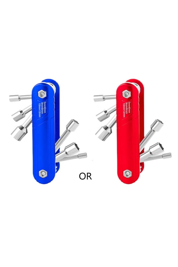 Yammee Multifunctional Folding Hex Wrench Spanner Set Keychain Portable Metric Hex Key