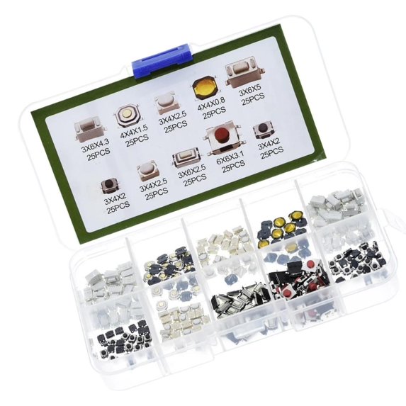 Push Button Multi Yammee Multiple 250PCS Push Button Switches Strong Metal Contacts ...