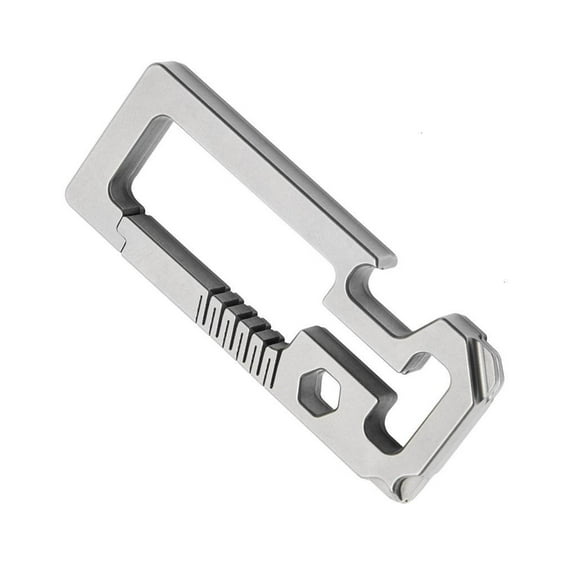 Yammee Multitool Titaniums Keychain with Screwdriver, Bottle Opener Quickly Release Key Carabiner Clip Key Holder Outdoor Tool