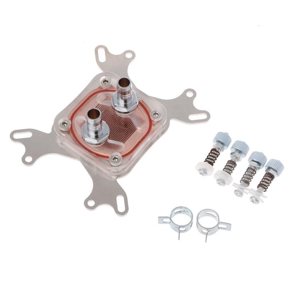 Yammee New CPU Water Cooler 50mm Cooling Block For AMD for Intel PC with Transparent Co