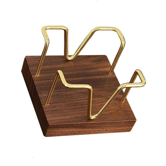 Yammee Note Storage Box with Wood Base Memo Pad Block Box Desk Note Organizers Memo Paper Stand Memo Pad Box For Office Desk