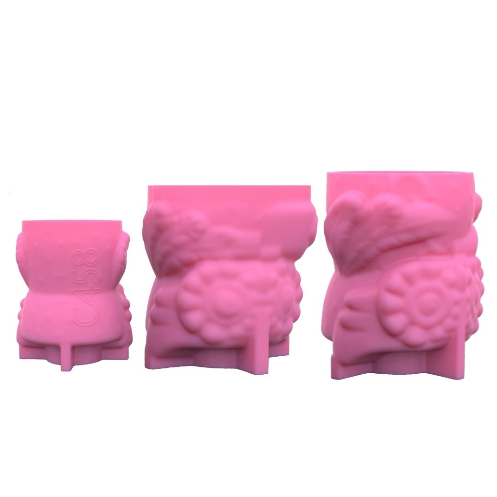 Yammee Owl Mom Dad Gypsum Flower Pot Silicone Mold Epoxy Resin Casting Mold Succulent Vase Cement Clay Mold Pen Holder Mold