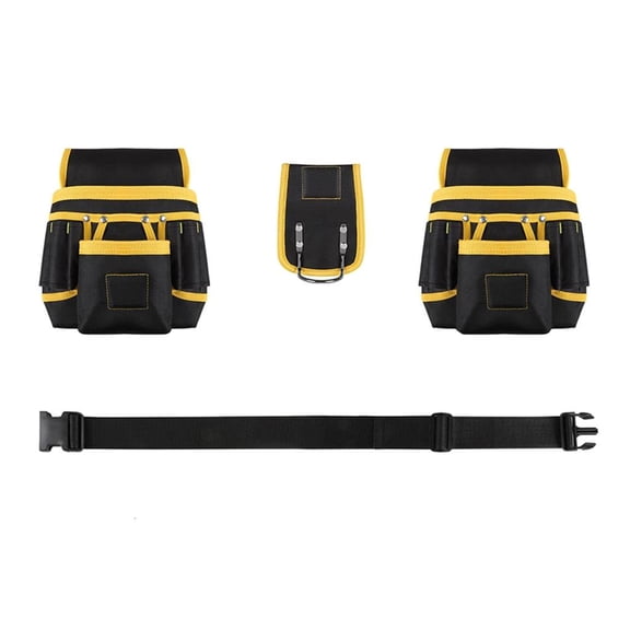 Yammee Oxford Cloth Tool Bag Set with Magnetic Belt Hammer Holder Nail Suction Tool Pouch Organizers Electrician Tool