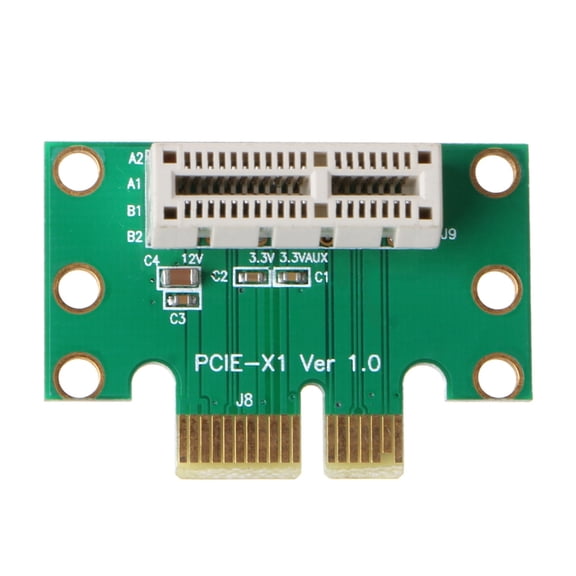 Yammee PCI-Express 1X Riser Card Adapter 1U Height Computer Server PCIe Socket Adapter