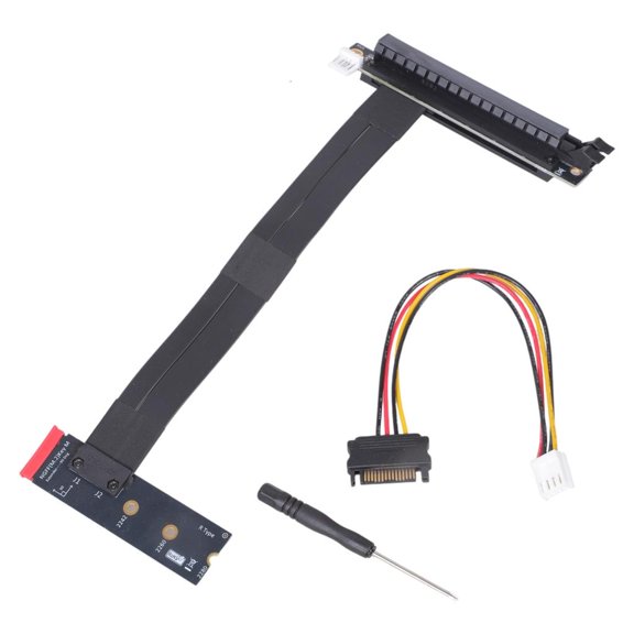 Yammee PCIE 16X to Mkey Extension Cord for 2U Server Hardware Connectivity