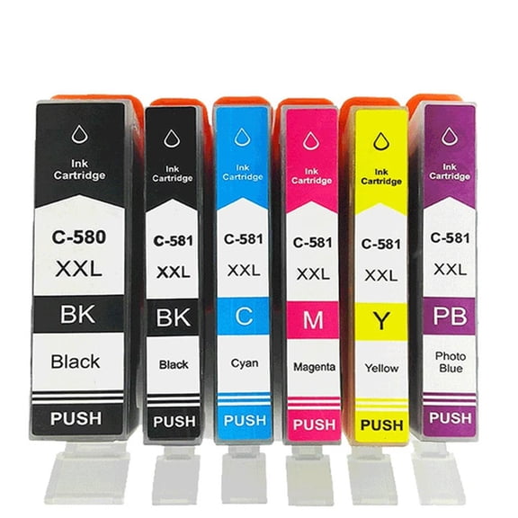 Yammee PGI580 PGBK CLI581 Ink Cartridges for TS8150 TS8152 TS8250 Printer Ink Prevent Clogging Bright Colors Ink Cartridge