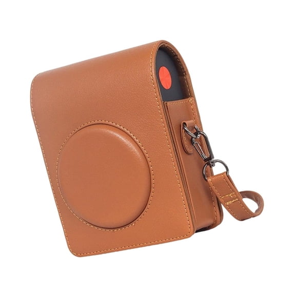 Yammee PU Leather Case Protector Camera Bag with Shoulder Strap for Mini Shot 3 ERA/MS300 Solid Color Carry Case Portable