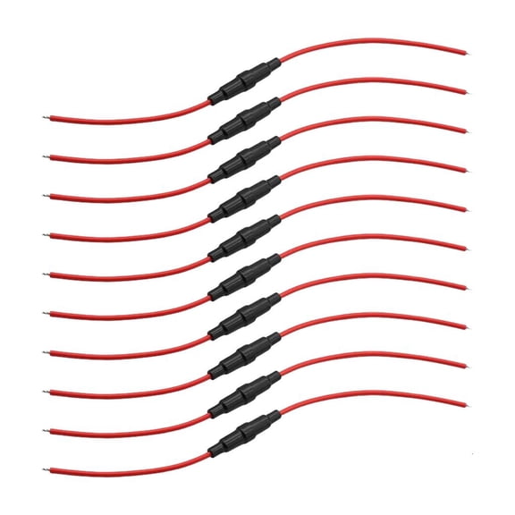 Yammee Pack of 10 Inlines Fuses Holders 5x20mm for Electricians and Projects Supplies