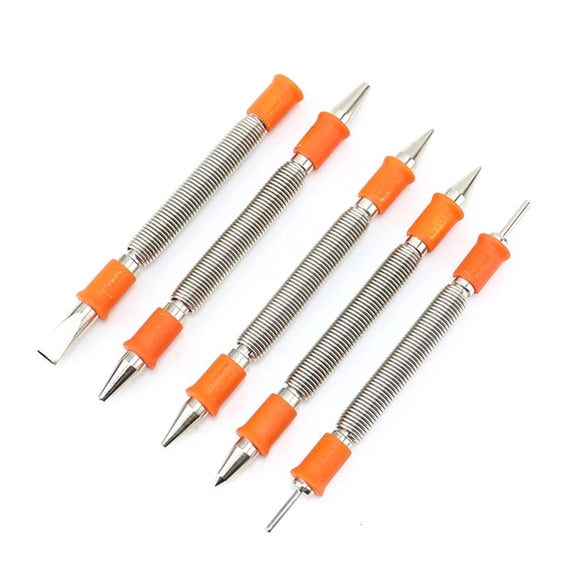 Yammee Pack of 5 Hammerless Spring Nail Punch Door Hinge Pin Remover Tool Double Head Nail Setter Set Center Punch