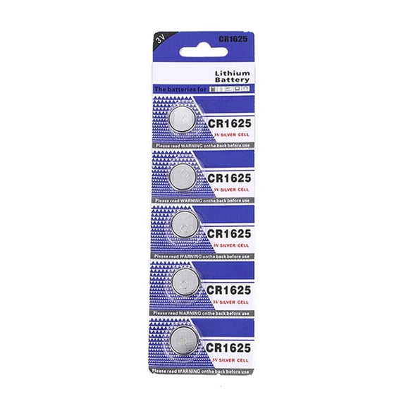 Yammee Pack of 5 Small Size CR1625 Button Batteries Coin Battery Simple Installation