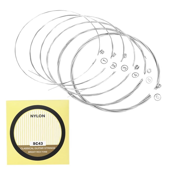 Yammee Pack of 6 .028-.043 Acoustic Guitar Practice Part 6 Strings Folk Guitar Strings