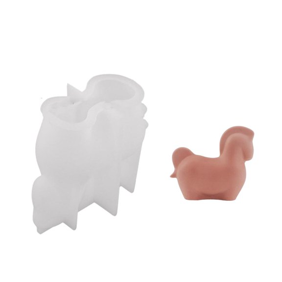Yammee Plaster Moulds Little Horse Shape Home Decors Ornament Moulds for Hand-Making