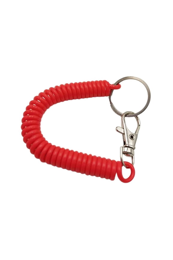 Yammee Plastic Coil Spring Keychain with Stretchable Designs Portable Coil Key Accessories for Easy Carrying and Key Safety