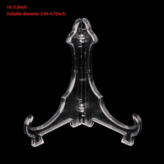 Yammee Plastic Display Stand Dish Rack Plate Bowl Picture Frame Photo Pedestal Holder