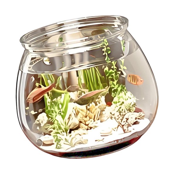 Yammee Plastic Fish Tanks Perfect Gift For Pet Lover Centerpieces Desktop Fish Bowl