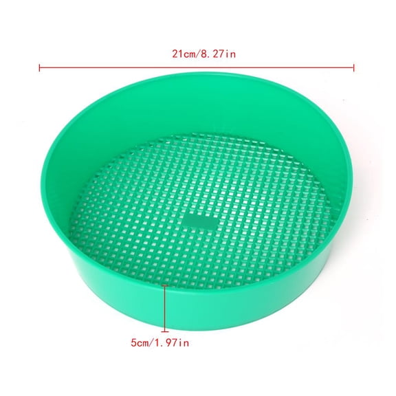 Yammee Plastic Garden Sieve Mesh Screen Riddle Green Indoor Outdoor Bonsai Potted Plant