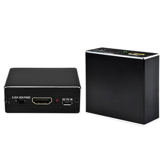 Yammee Plugs and Play 4K HDTV Audios Extractor 4K HDTV Audios Video Separator Optical 5.1 Surround Sound Support Metal Shell