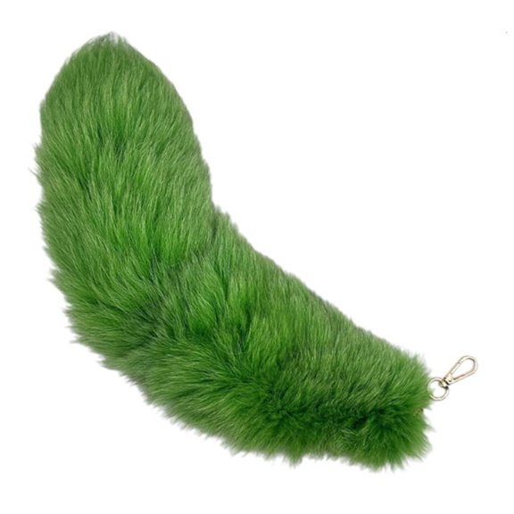 Yammee Plush Cosplay Toy Long Tail Keychain Animal Tail Shape Soft Keyrings Colorful Handbag Decoration Key Pendant Keyring Charm