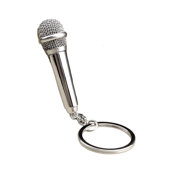 Yammee Pocket Sized Mic Keychain for Singing Hobbyists Simulation Microphone Keyring
