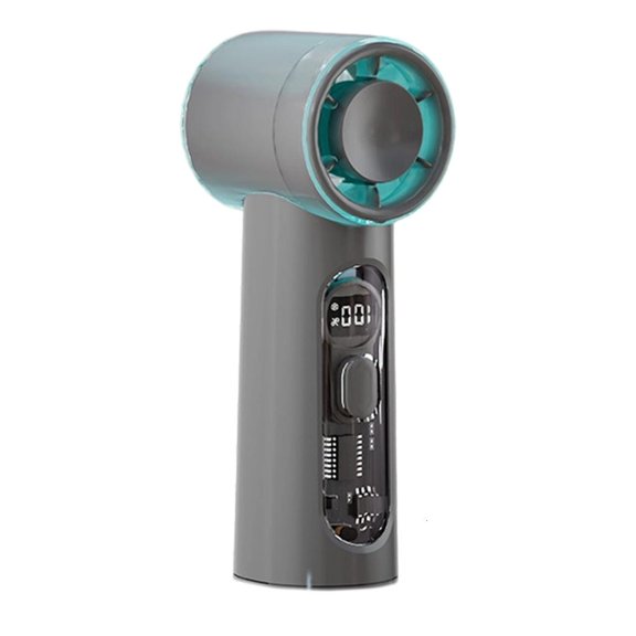 Yammee Pocket Sized Rechargeable Fan With LCD Screen 130g Weight Suitable For Camping Office And Home