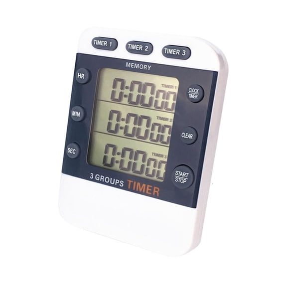 Yammee Pocket Timer 3 Channel Simultaneous Timing Count Up/Down Timer Large Display