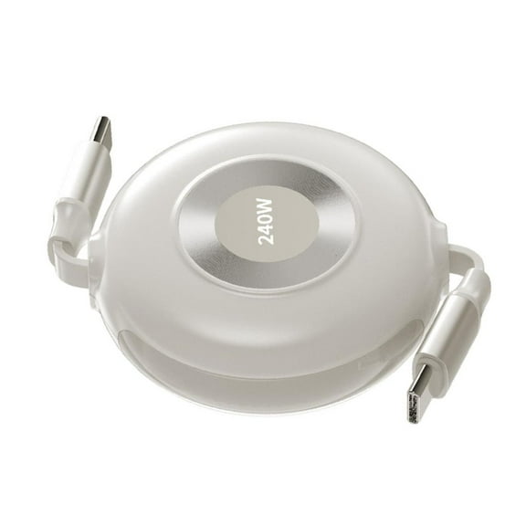 Yammee Portable 240W Fast Charging USB C to C Cable Retractable Type C Cord Suitable for Phone Game Controller and More Devices