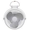 thumbnail image 1 of Yammee Portable 3 Wind Speed Tent Fan with 3 brightness LED Hanging Hook Ceiling Fans Timer for Camper Car Home Office and more, 1 of 17