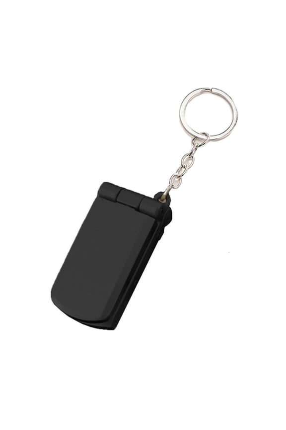 Yammee Portable Keychain Mini Flip Phone Design Key Holder Car Bag Hanging Ornament