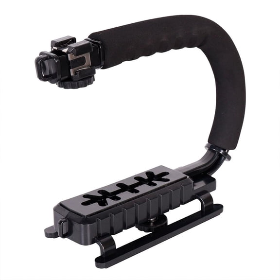 Yammee Portable U-Grip Holder with Cold Shoe Mount and Anti-Skid Design Camera Holder for Steadier Shots and Smooth Movements