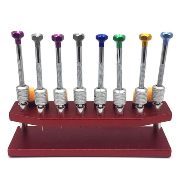 Yammee Portable Watch Screwdrivers 8 Pieces Watch Screwdriver Set with Metal Stand