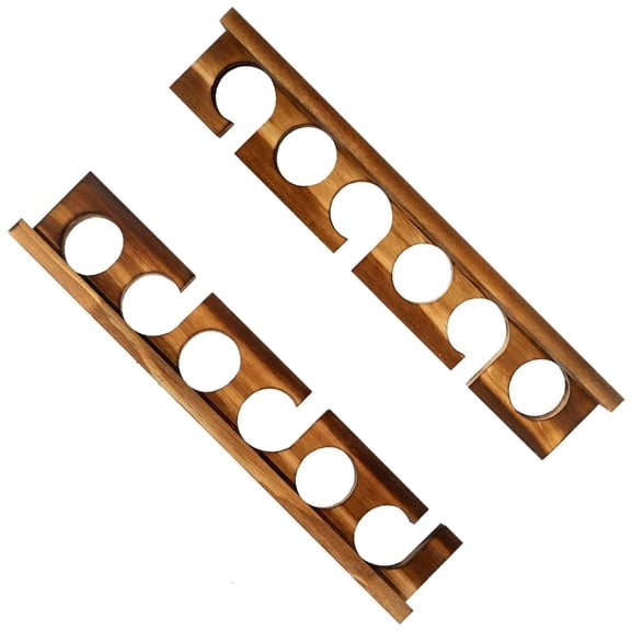 Yammee Premium Wood Fishing Rod Wall Mount Organizers Space Saving Storage Rack For Fishing Gear And Sports Equipment