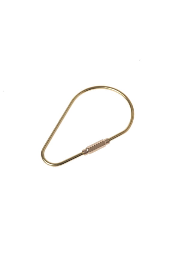 Yammee Profession Screw Lock Keychains Brasses Lock Clip Key Holder Simple Car Keychains Easy Locking Golden Keying